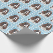Engelstalige spaniel-schilderkunst cadeaupapier (Hoek)