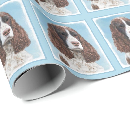 Engelstalige spaniel-schilderkunst cadeaupapier (Rol Hoek)