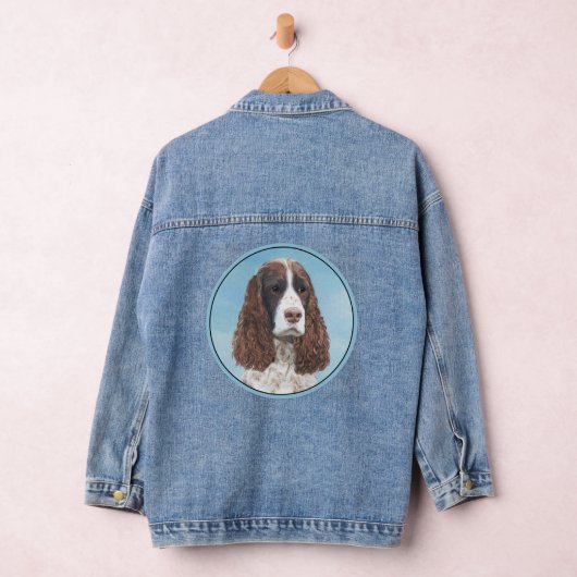 Engelstalige spaniel-schilderkunst denim jacket (Hangar)