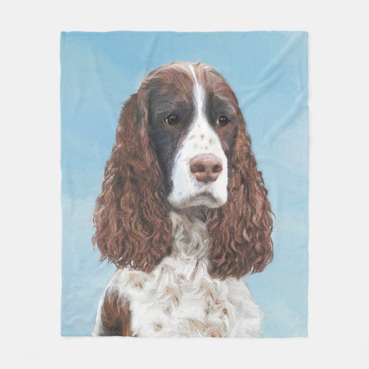 Engelstalige spaniel-schilderkunst fleece deken (Voorkant)