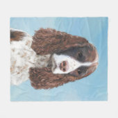 Engelstalige spaniel-schilderkunst fleece deken (Voorkant (Horizontaal))