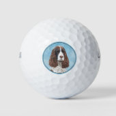 Engelstalige spaniel-schilderkunst golfballen (Voorkant)