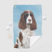 Engelstalige spaniel-schilderkunst golfhanddoek (Insitu)
