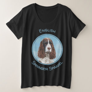 Engelstalige spaniel-schilderkunst grote maat t-shirt
