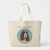 Engelstalige spaniel-schilderkunst grote tote bag (Achterkant)