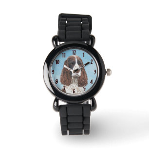 Engelstalige spaniel-schilderkunst horloge