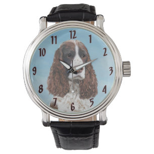 Engelstalige spaniel-schilderkunst horloge