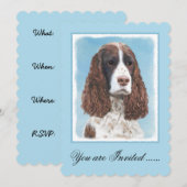 Engelstalige spaniel-schilderkunst kaart (Voorkant / Achterkant)