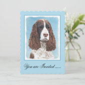 Engelstalige spaniel-schilderkunst kaart (Staand voorkant)