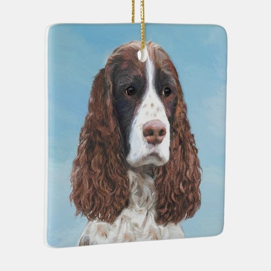 Engelstalige spaniel-schilderkunst keramisch ornament (Rechts)