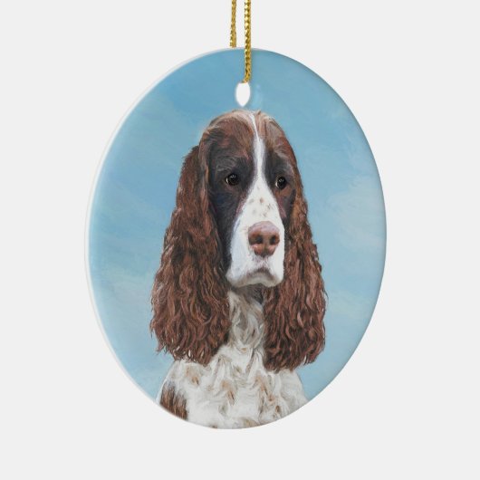 Engelstalige spaniel-schilderkunst keramisch ornament (Rechts)