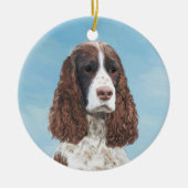 Engelstalige spaniel-schilderkunst keramisch ornament (Voorkant)