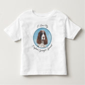 Engelstalige spaniel-schilderkunst kinder shirts (Voorkant)