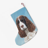 Engelstalige spaniel-schilderkunst kleine kerstsok (Achterkant (Hangend))