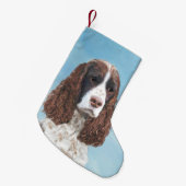 Engelstalige spaniel-schilderkunst kleine kerstsok (Voorkant (Hangend))