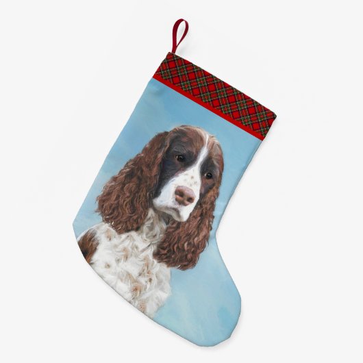 Engelstalige spaniel-schilderkunst kleine kerstsok (Voorkant (Hangend))