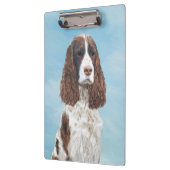 Engelstalige spaniel-schilderkunst klembord (Links)