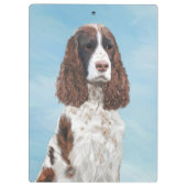 Engelstalige spaniel-schilderkunst klembord (Achterkant)