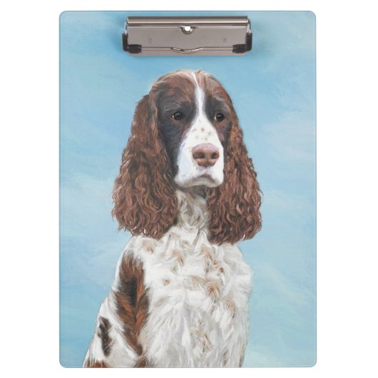 Engelstalige spaniel-schilderkunst klembord (Voorkant)