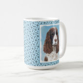 Engelstalige spaniel-schilderkunst koffiemok (Voorkant rechts)