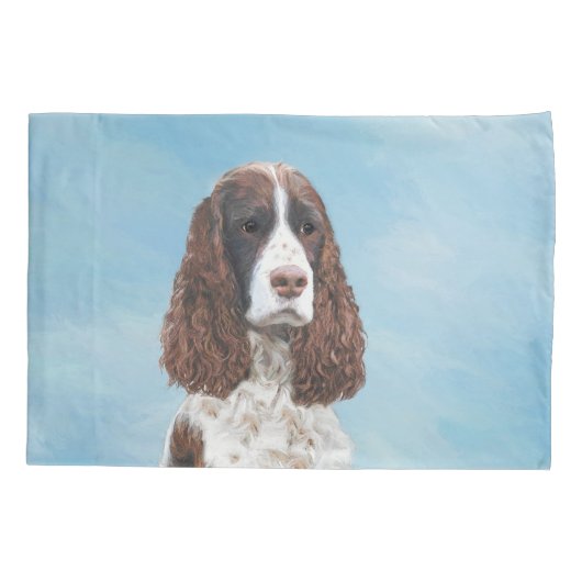 Engelstalige spaniel-schilderkunst kussensloop (Achterkant)