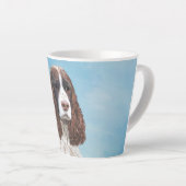 Engelstalige spaniel-schilderkunst latte mok (Rechterhoek)