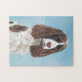 Engelstalige spaniel-schilderkunst legpuzzel (Horizontaal)
