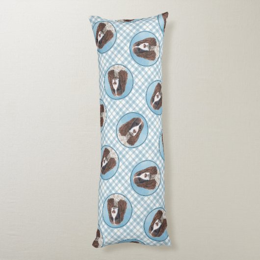 Engelstalige spaniel-schilderkunst lichaamskussen (Achterkant (Verticaal))