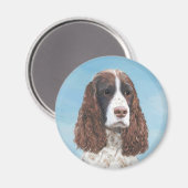 Engelstalige spaniel-schilderkunst magneet (Voorkant / Achterkant)