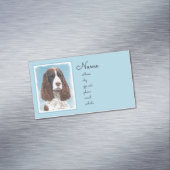 Engelstalige spaniel-schilderkunst magnetisch visitekaartje (Voorbeeld)