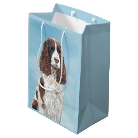 Engelstalige spaniel-schilderkunst medium cadeauzakje (Achterkant Gekanteld)