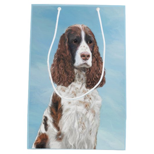 Engelstalige spaniel-schilderkunst medium cadeauzakje (Achterkant)