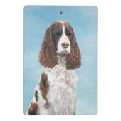 Engelstalige spaniel-schilderkunst mini klembord (Achterkant)