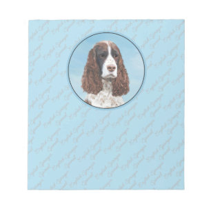 Engelstalige spaniel-schilderkunst notitieblok