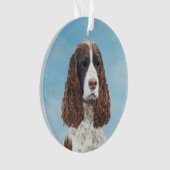 Engelstalige spaniel-schilderkunst ornament (voorkant)