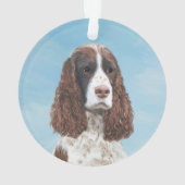 Engelstalige spaniel-schilderkunst ornament (achterkant)