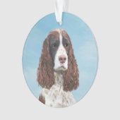 Engelstalige spaniel-schilderkunst ornament (voorkant)