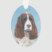 Engelstalige spaniel-schilderkunst ornament (voorkant)