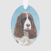 Engelstalige spaniel-schilderkunst ornament (achterkant)