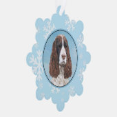Engelstalige spaniel-schilderkunst ornament kaart (Rechts)