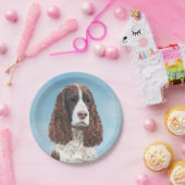 Engelstalige spaniel-schilderkunst papieren bordje (Feest)