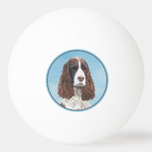 Engelstalige spaniel-schilderkunst pingpongbal