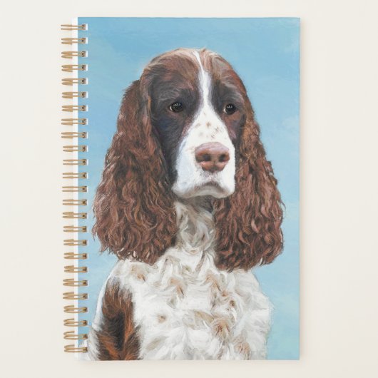 Engelstalige spaniel-schilderkunst planner (Voorkant)