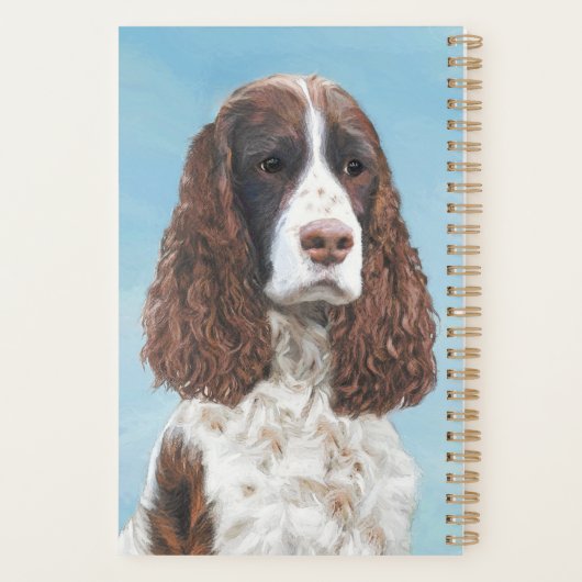 Engelstalige spaniel-schilderkunst planner (Achterkant)