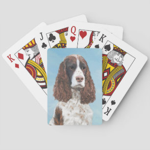 Engelstalige spaniel-schilderkunst pokerkaarten