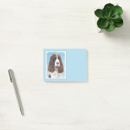 Engelstalige spaniel-schilderkunst post-it® notes (Kantoor)