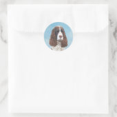 Engelstalige spaniel-schilderkunst ronde sticker (Tas)