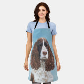 Engelstalige spaniel-schilderkunst schort (Gedragen)