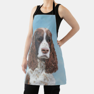 Engelstalige spaniel-schilderkunst schort
