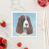 Engelstalige spaniel-schilderkunst servet (Insitu)